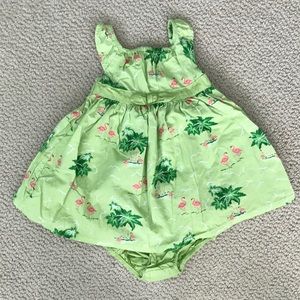 Gymboree Pink Flamingo Summer Dress 6-12 Months